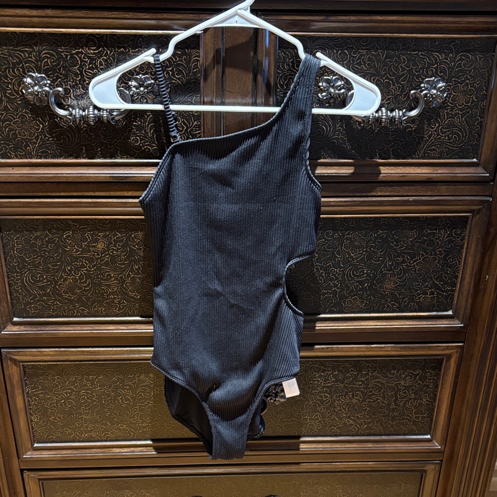 Abercrombie Kids Black Ribbed One Piece